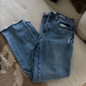 Kensie Blue Distressed Jeans straight